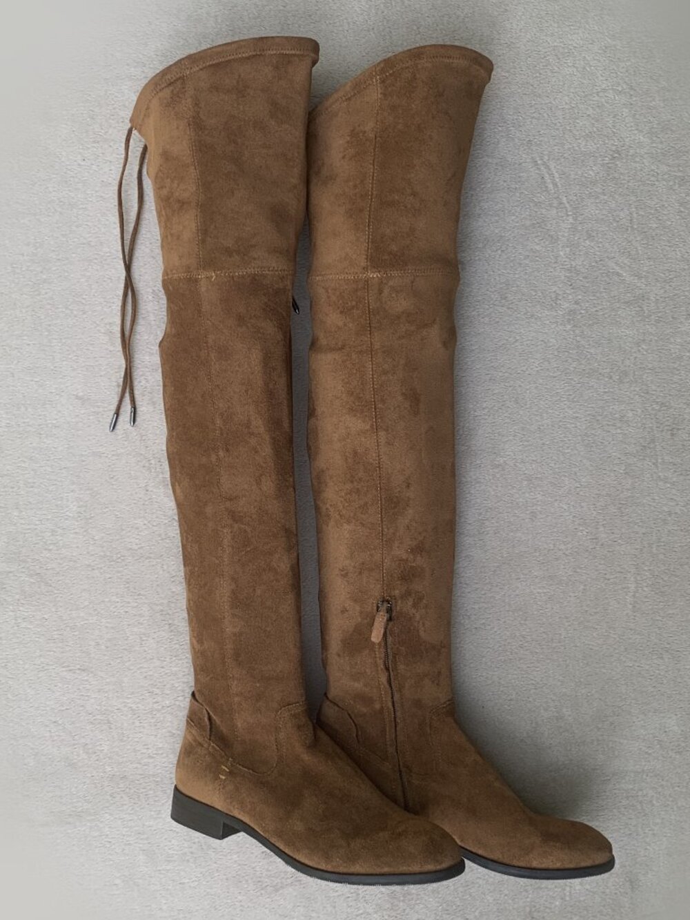 Dolce Vita Over-The-Knee Faux Suede Back-Tie Sock Boot Sz 7.5